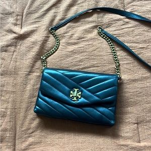 Tory Burch Kira Chevron chain wallet